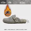 Aumento Interno e Birkenstocks de Veludo para Mulheres Usarem Fora 2025 Novos Sapatos de Lã de Algodão Quentes de Inverno Sapatos Retro Baotou Birkenstock