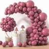 Transfronteiriço Novo 129 Peças Cor Sólida terno Balão Espessado Fosco Cor Macaron Atmosfera de Feriado Corrente de Balões Decorativa