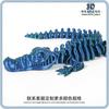 Esqueleto de Crânio de Crocodilo Impresso em 3D com Juntas Móveis, Adereço para Decoração, Ornamento de Escritório e Casa, Artesanato para Carro