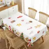 Exclusiva transfronteriza, popular serie de manteles navideños con estampados de alta definición que presentan a Santa Claus, muñecos de nieve y diseños florales, perfectos para la decoración de la mesa festiva