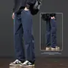 Pantalones casuales de algodón puro para hombre, nuevo estilo primavera y otoño, pantalones de pierna recta estilo americano, holgados y versátiles, con buena caída, adecuados para deportes