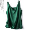 Camisola Feminina de Verão Decote V Conjunto com Regata Interna e Externa Branco Forro Cetim Solto Suspensório Atacado