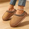 Dropshipping Transfronterizo Pantuflas de Algodón para Mujer Invierno Hogar Cálidas Antideslizantes Piso de Madera Pantuflas de Felpa Pareja Cómodas Al Por Mayor