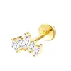 Brincos de aço titânio com rosca interna, incrustados com zircônia, para lóbulo da orelha, lábio, nariz, cartilagem da orelha, anéis de piercing corporal para lábio