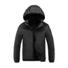Chaqueta Ligera de Algodón con Capucha Estilo Nuevo 2026 para Hombre, Abrigo Cálido de Invierno, Corte Delgado, Ropa de Algodón Multicolores Casual de Moda, Éxito Transfronterizo