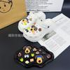 Novas sapatos de buraco de cachorro chefe de desenho animado fofo flor de sapato fivela de sapato acessórios diy decoração de flor de sapato removível borracha macia PVC
