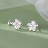 Pendientes con Chapado de Plata 925 Directo de Fábrica Diseño de Nicho de Verano Pendientes con Tapa de Tornillo Lujo Ligero Pendientes de Alta Gama para Mujer