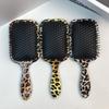 Pente de Bolha de Ar de Acetato com Estampa de Leopardo Transfronteiriço Padrão Pente Almofada de Ar Pente para Massagem do Couro Cabeludo Pente de Cabelo Antiestático Ecologicamente Correto Pente