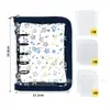 Caderno com Adesivos de Estrela Laser M5 para Fichário de 6 Furos Pacote de Refil Transparente Conjunto de 10 Cartões de Armazenamento Álbum de Cartões