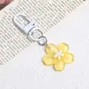 Llavero de Flor de Cerezo de Resina Color Caramelo Colgante de Flor Accesorios para Joyería DIY Accesorios para Muñeco de Bolso Venta al por Mayor