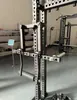 Coleção de Acessórios para Rack de Agachamento 75 Tubo Quadrado: Barra de Pressão Lateral, Barra de Flexão e Extensão de Pernas, Gancho Autoretrátil, Braço de Empurrar Universal