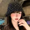 Estilo Coreano Estampado de Estrellas Verano para Mujer Versátil Adelgazante del Rostro Protección Solar al Aire Libre Sombrilla para el Sol Sombrero de Cubo para Circunferencia de Cabeza Grande Sombrero de Pescador