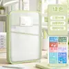 Bolsa de almacenamiento transparente con cremallera de malla para material de estudio, gran capacidad para clasificación por materia, bolsa de almacenamiento para documentos y efectivo