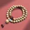 Pulseira de Madeira com Aroma Natural de Leite, Pingente de Lótus, Anel Giratório, Acessórios em Ouro Antigo, Contas Budistas Masculinas e Femininas, Contas de Rosário, Versátil