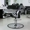 Asiento para Corte de Cabello para Niños Peluquería Juguete Eléctrico Coche de Dibujos Animados Silla para Corte de Cabello para Bebés y Niños para Peluquería