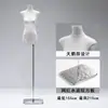Loja de roupas modelo magra de seios pequenos adereço expositor de roupas femininas suporte de exibição ornamento de pendurar de peito plano manequim de torso de mão cabide de roupas