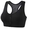 Sujetador Deportivo Inalámbrico de Talla Grande con Cremallera Frontal y Malla Transpirable, Hermoso Diseño de Espalda, de Soporte y a Prueba de Impactos para Correr, Yoga y Fitness
