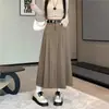 Novo Estilo Casual para Outono/Inverno 2026, Saia Plissada de Cintura Alta para Mulheres, Saia Versátil Emagrecedora de Linha A A13515