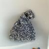 Bolso Original de Lentejuelas de Nicho Nuevo Estilo Coreano Bolso Cubo Popular Bolso de Mano Plateado Blingbling para Mujer