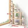 Alféizar de Madera Maciza para Ventana Saliente Soporte para Plantas Suculentas, Estante Pequeño de Flores de Múltiples Niveles para Escritorio de Sala de Estar Interior, Estante para Macetas de Balcón, Estante de Almacenamiento Chunjiang