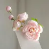 Atmósfera Super de Hada, Pasador de Flor Rosa Puro y Deseable, Accesorio para el Cabello con Borla de Flor Fresca para Permanente, Nuevo Adorno para el Cabello Elegante Estilo Chino Hanfu