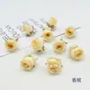 Flores de seda, flores de rosa artificiais para adorno de cabeça de noiva, flores artificiais, kit de material de adorno de botão de rosa de outono, acessórios para caixa de flores