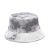 Sombrero de Pescador con Nuevo Patrón de Pintura a Tinta Estilo Ins Europeo y Americano para Hombres y Mujeres, Moda Callejera, Sombrero de Cubeta Tie-Dye de Doble Cara, Sombrero para el Sol