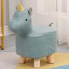 Banqueta de Animal Tecido Tecnológico Elefante Banqueta Pequena Infantil Mesa de Centro de Sala de Estar Banqueta Celebridade da Internet Banqueta de Madeira Maciça para Trocar Sapatos Banqueta Baixa Fofa