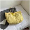 Bolsa Tote Nova Verão 2025 Estilo Coreano Nicho Bolsa Grande de Lona para Mulheres Bolsa de Mão Ombro Nicho Ins