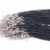 Accesorios de joyería, collar de bricolaje, cuerda, hebilla de langosta, cuerda de cuero, hilo de cera de Corea del Sur, collar, cuerda de cuero negro, colgante, cordón colgante