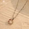 Colar Quadrado Geométrico de Alto Padrão da Aitong Jewelry, Colar de Moda de Luxo Discreto, Colar Versátil Inspirado no Estilo Coreano Ins