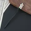 Nova Presilha de Cabelo com Franja de Pétalas de Folha de Bambu Estilo Chinês Presilha de Cabelo Estilo Antigo Dinastia Han Cheongsam Pequeno Fresco Simples Adorno de Cabeça
