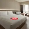 Mobiliário de hotel padrão 5.0 para todas as estações, quarto padrão, conjunto completo de camas específicas para hotéis, cama minimalista moderna para pousadas e clubes, mesas de cabeceira redondas