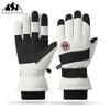 Luvas de Esqui com Tela Sensível ao Toque para Homens e Mulheres, à Prova de Vento e Impermeáveis, Luvas para Ciclismo e Motociclismo ao Ar Livre, Forradas com Lã de Inverno, Espessas, Luvas Quentes
