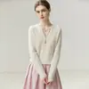 Suéter de punto Consinee 100% cachemira pura estilo celebridad para mujer con borde de pata de gallo, suéter básico de moda ajustado