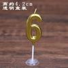 Bolo de cozimento decorativo plug-in Tuhao ouro galvanizado vela digital caixa transparente embalagem independente cartão feliz aniversário