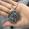 Haiteng Jewelry Acero de Titanio Fundición de Precisión Estilo Punk Hip Hop Europeo y Americano Colgante de Acero Inoxidable para Hombre Tótem de Lobo Vikingo