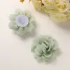 Atmósfera de hada de primavera malla de seda brillante camelia accesorios para el cabello diy tocado anillo para el cabello accesorios para la ropa venta al por mayor