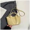 Bolso Cubo Portátil Estilo Coreano para Mujer 2025 Nuevo de Moda Simple Versátil Bolso de Hombro Único Cruzado Bolso Cubo de Nicho