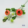 Flores Artificiales para Decoración de Salón de Bodas, Flores de Seda Más Vendidas Transfronterizas para Exhibición en Sala de Estar Interior, Flores Falsas de Tela de Seda, Loto de 5 Cabezas en Tallo Único