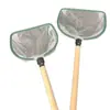Red de Pesca con Mango de Madera Maciza para Limpieza de Estanques, Red Engrosada de 100 Mallas para Capturar Camarones, Alevines y Larvas de Peces en Granjas Piscícolas
