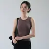 Alças Duplas nos Ombros, Bojo Integrado, Respirável, Malha de Ajuste ao Corpo com Patchwork, Colete Esportivo para Primavera e Verão