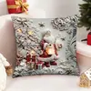 Capa de Almofada de Natal Platina Cruzada Impressão Digital de Alta Definição Almofada Decorativa Fashion Almofada para Decoração de Casa de Festival Venda por Atacado