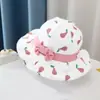 Chapéu infantil Verão Fino Respirável Guarda-sol Chapéu de pescador Aba grande Protetor solar ajustável Malha Chapéu para bebês meninos e meninas