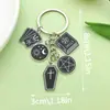 Llavero Serie de Halloween Personalizado Estilo Europeo y Americano Calavera Telaraña Castillo Murciélago Colgante para Llavero de Mochila y Coche