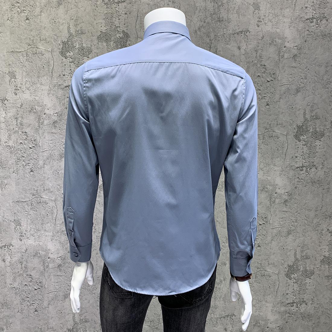 NS101 纯色长袖衬衫 灰色 (4).JPG