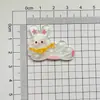 Lindos Accesorios de Animalitos Pequeños con Patrón de Agua de Dibujos Animados Pegatinas para Funda de Teléfono con Pegamento de Crema DIY Decoración Acrílica para Zuecos