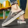 Zapatos de lona de Pekín transpirables de verano para hombre, zapatillas casuales sin cordones, zapatos perezosos de moda
