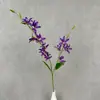 Orquídea artificial de duas hastes decoração de casa adereços para fotografia de casamento arranjo de flores artificiais decoração de parede de flores flores artificiais