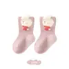 Calcetines para Niños Primavera y Otoño Estilo Nuevo Dibujos Animados Lindos Puño Sin Costuras Media Pantorrilla Calcetines para Bebés Recién Nacidos Niños y Niñas